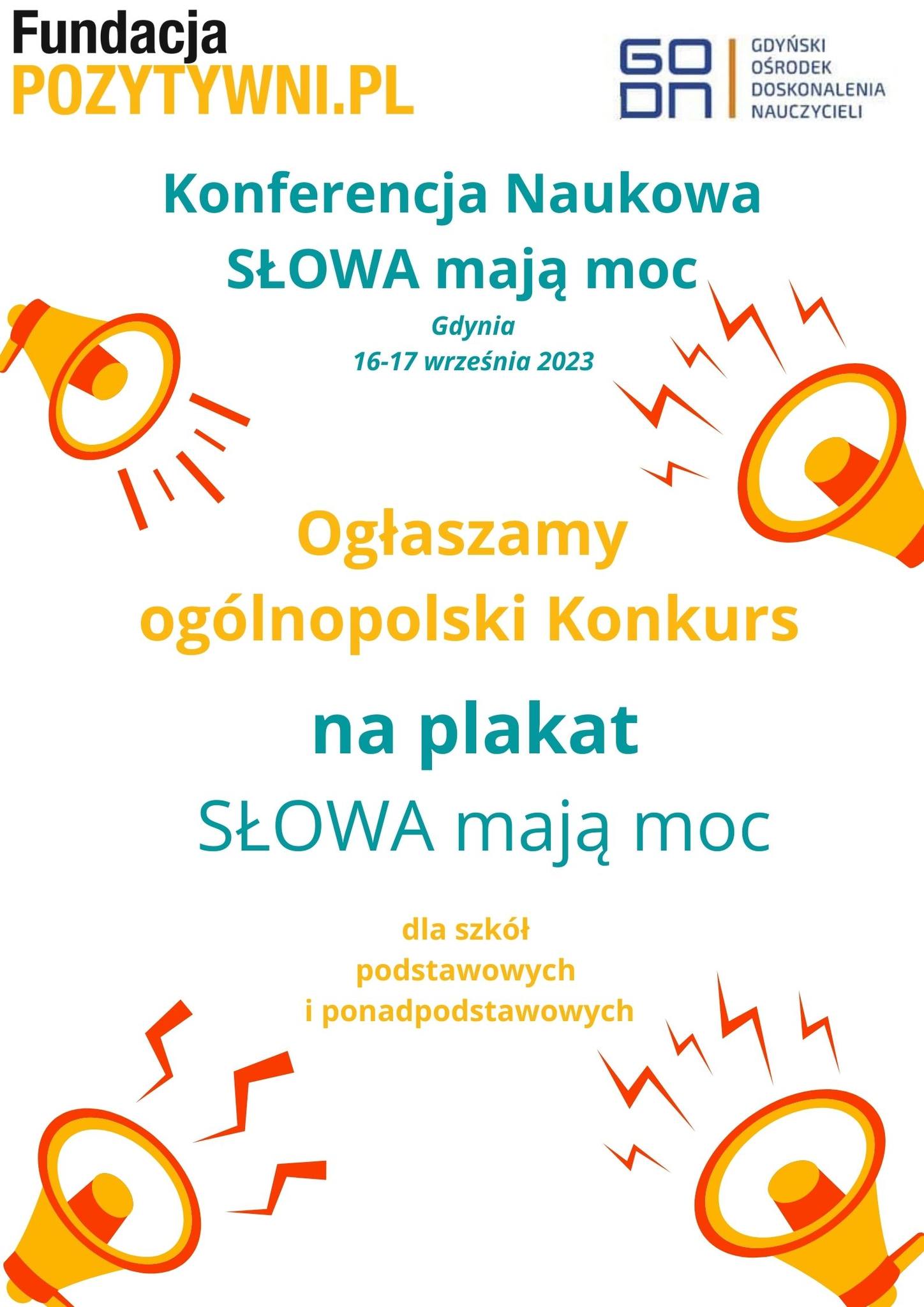 Konkurs na plakat pt. &#8220;SŁOWA mają moc&#8221;, Zespół Szkół Politechnicznych w Głogowie