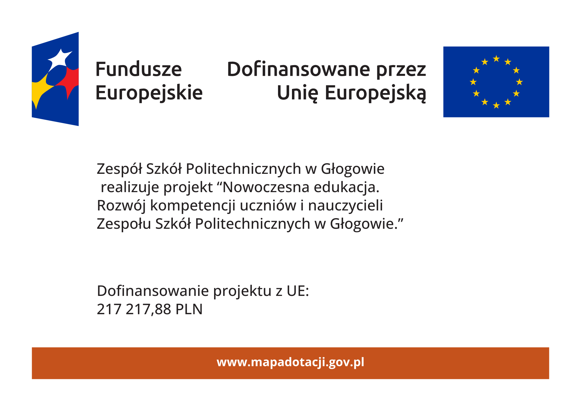 Nowoczesna edukacja. Rozwój kompetencji uczniów i nauczycieli Zespołu Szkół Politechnicznych w Głogowie, Zespół Szkół Politechnicznych w Głogowie