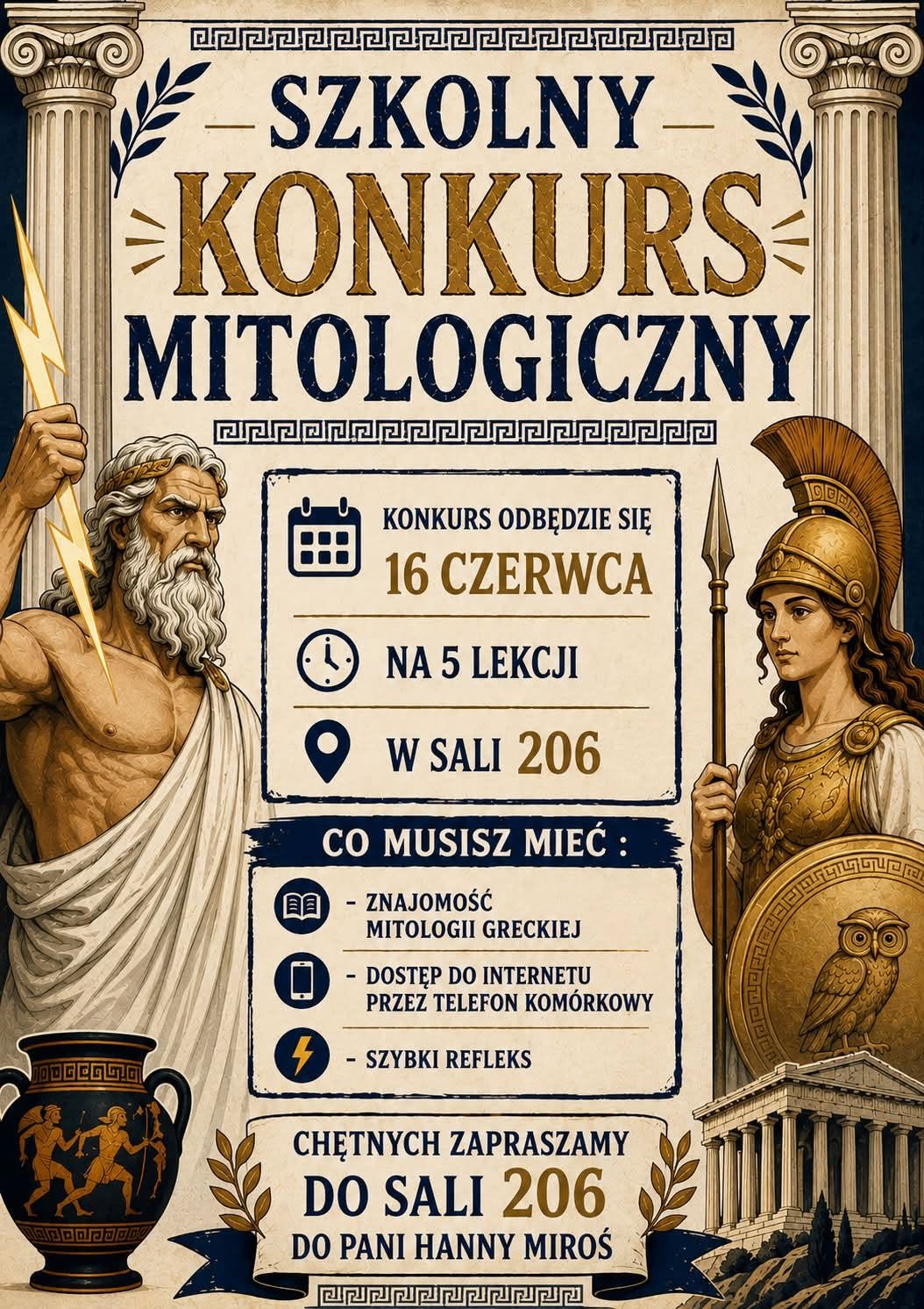 Szkolny konkurs mitologiczny, Zesp&oacute;ł Szk&oacute;ł Politechnicznych w Głogowie