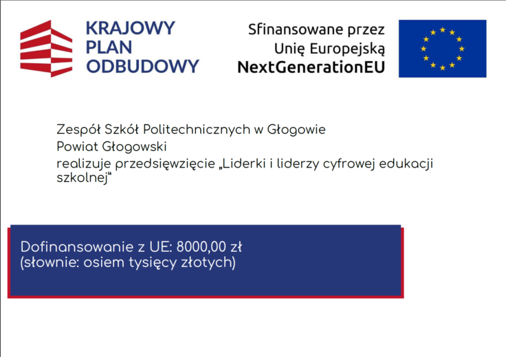 Liderki i liderzy cyfrowej edukacji szkolnej (LILCES), Zespół Szkół Politechnicznych w Głogowie